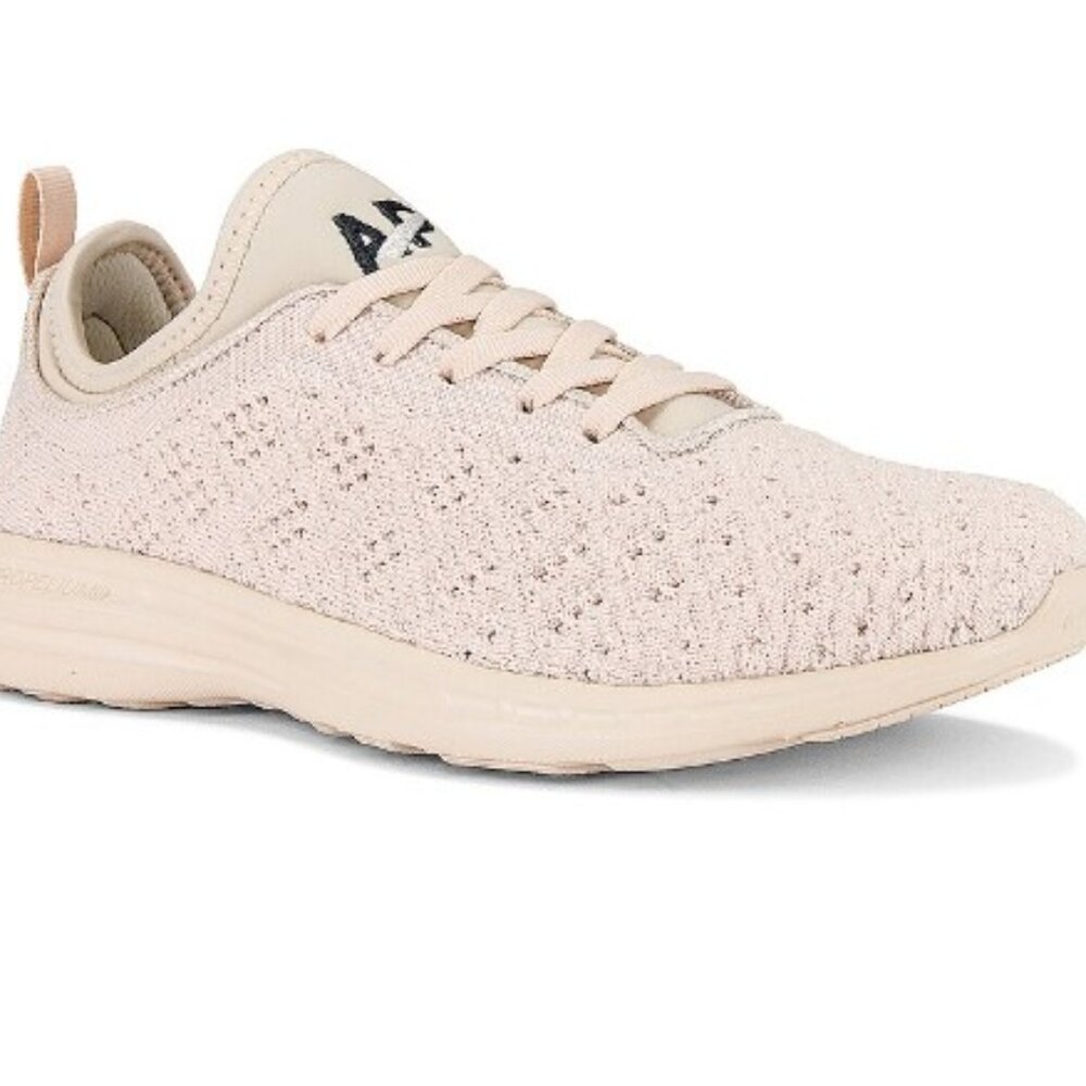 APL "TechLoom Phantom Sneaker" with Cream/Pink Geometric Knit